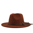 Новая британская фетровая шляпа для мужчин и женщин, имитация шерстяных зимних фетровых шляп, Мужская модная джазовая шляпа, фетровая шляпа