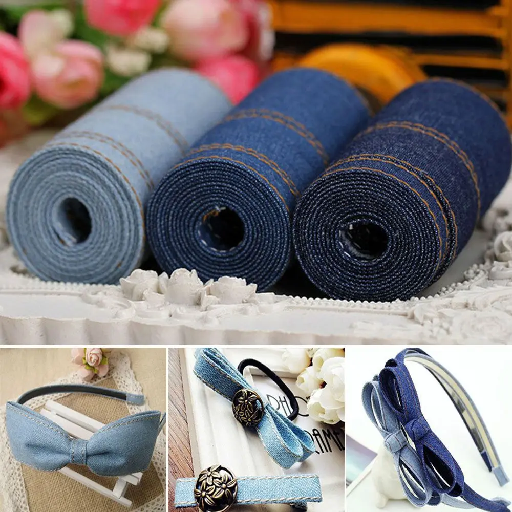 

Jumper Crafts DIY Cap Jeans Fabric Tape Denim Ribbon Clothing Decorations Sewing