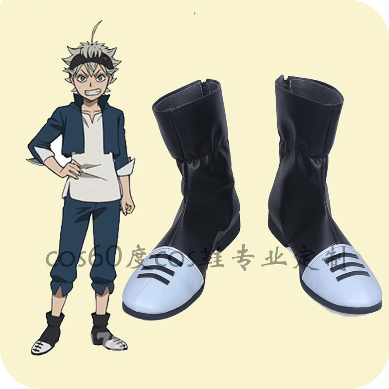

Anime Black Clover Cosplay Costume Asta Cosplay Full Sets Battle suit With Cloak shoes wig Halloween costume for men