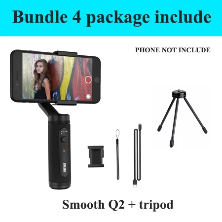 smooth q2 w tripod Zhiyun Smooth Q2 Smooth III 3 оси ручной карданный стабилизатор для iPhone Xs 8Plus 7 6 Plus для samsung S8 S7 S5/huawei и т. Д. Смартфонов - Цвет: smooth q2 w tripod