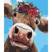 tapb diy painting by numbers cattle cow bull coloring by numbers adults for hand painted on canvas home wall art decor