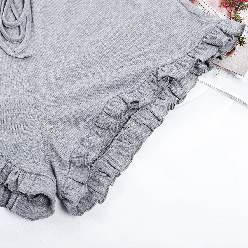 

Summer Pajamas For Women Sexy Strap Crop Tops Shorts Pajama Set Ladies 2pcs Sleepwear Female Pajama