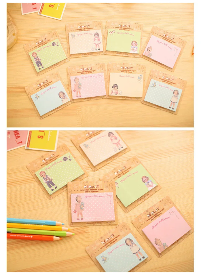 60 pcs/Lot Paper doll mate sticker Decorative paper Memo pad Post sticky notes cute stationery material School supplies FM651 |