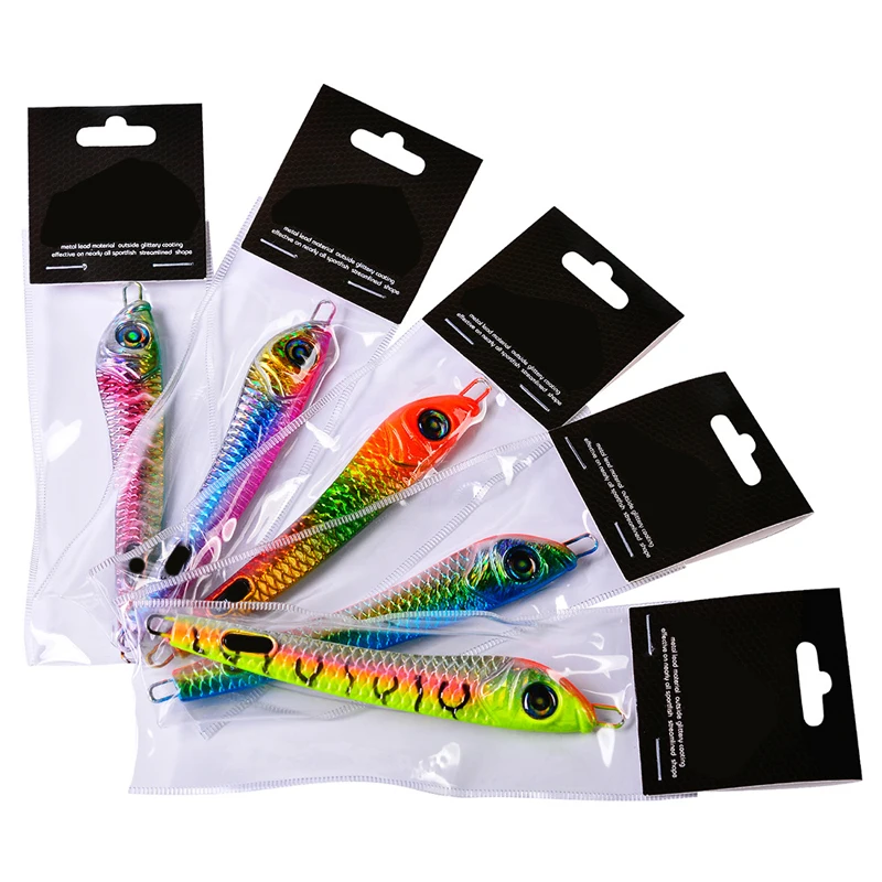 

1PCS Metal Casting Jig 60g 80g 100g 160g 200g No Hook Long Shot Saltwater Lure Cast Jigging Spoon Artificial Bionics Bait Tackle