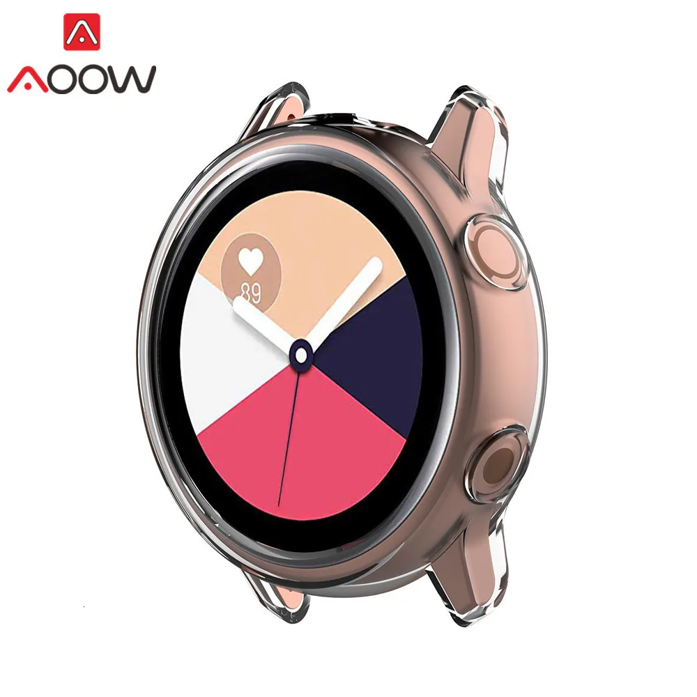 Ультратонкий прозрачный защитный чехол из ТПУ для samsung Galaxy Watch Active SM-R500, мягкий защитный чехол, защитная рамка
