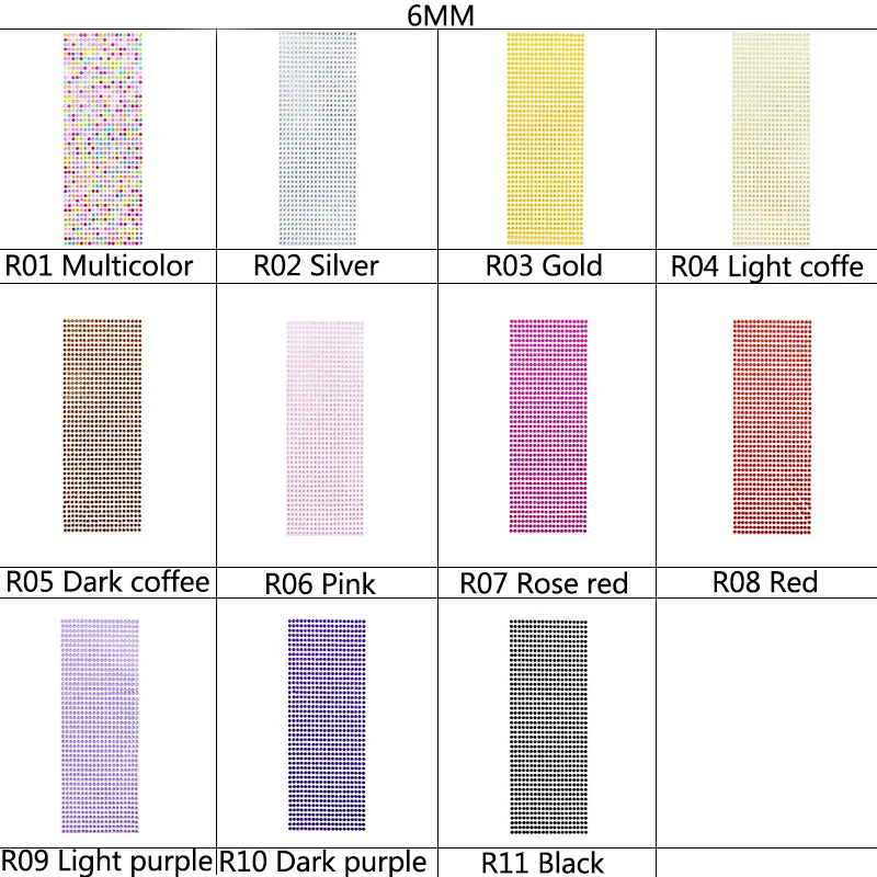 504 шт./лот 6 мм самоклеящаяся наклейка для мобильного телефона автомобильного 65Z |