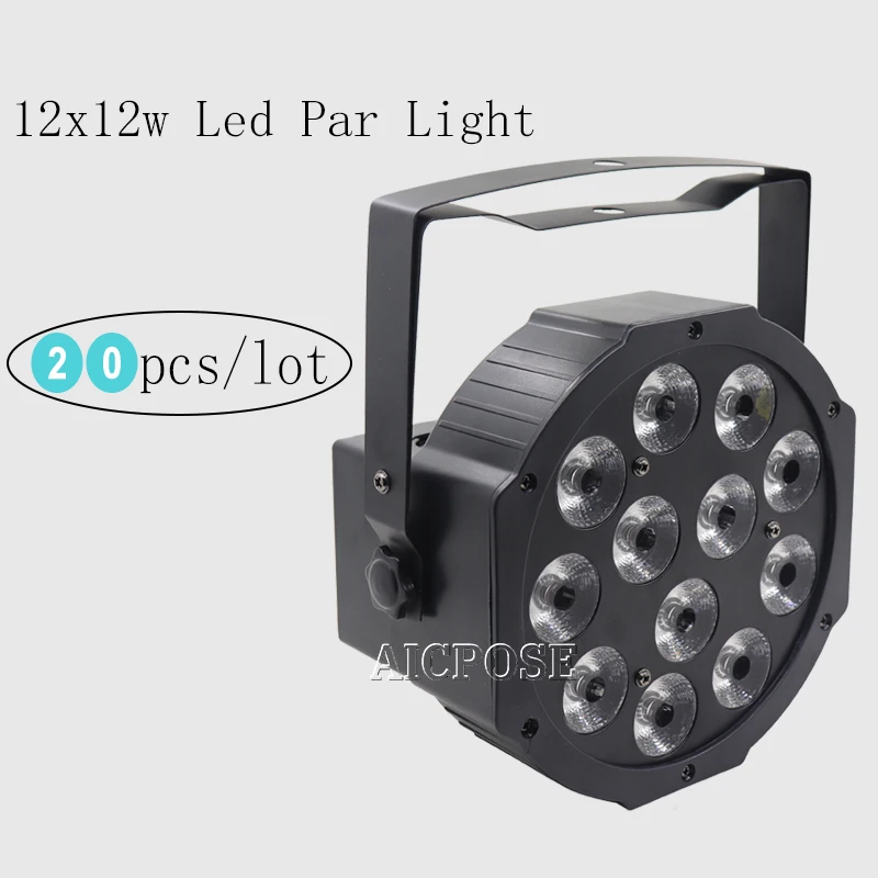 Цветной светильник RGBW 20 шт./лот 12x12 Вт 4 в 1 с DMX512 диско настенный прожектор для