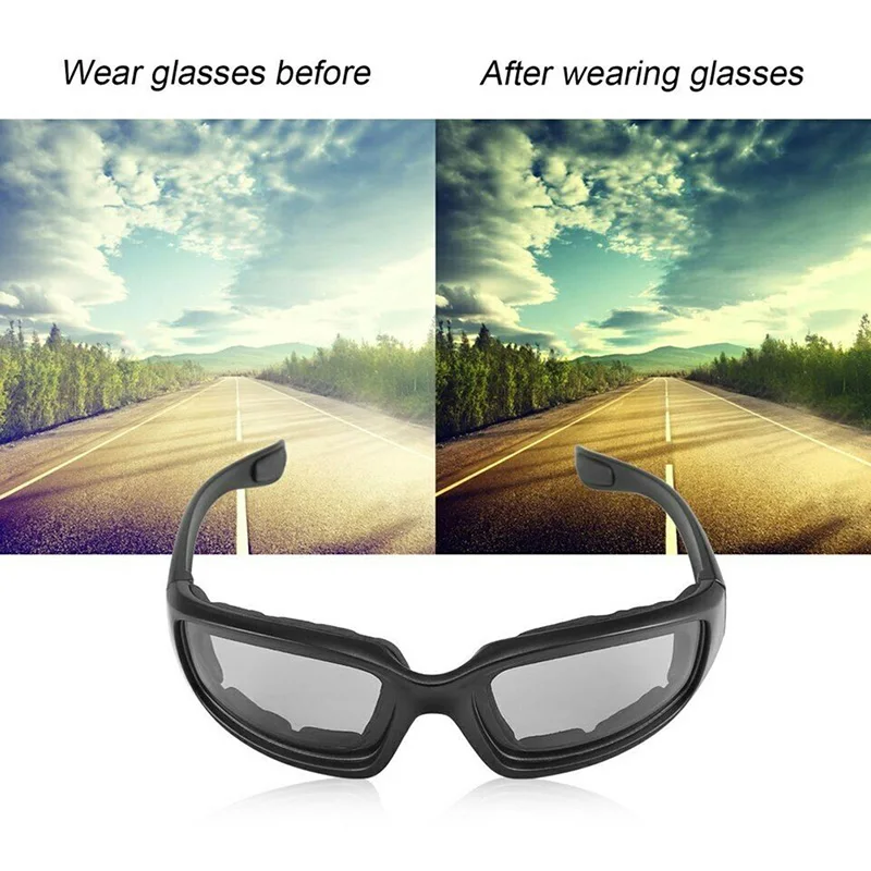 

3 colorrs Anti-Glare Motorcycle Glasses Polarized Night Driving Lens Glasses Sunglasses