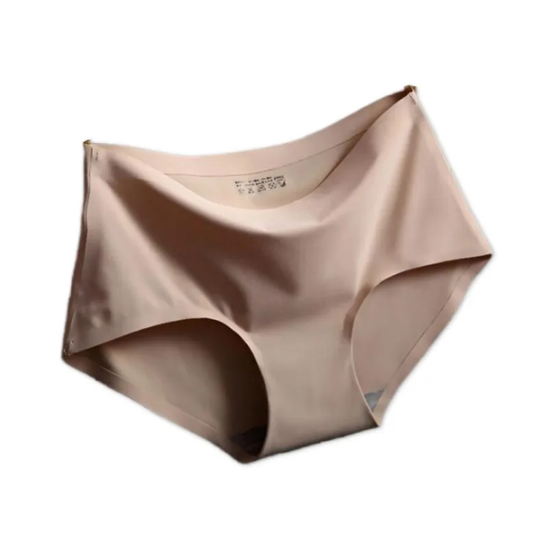 

3 PCS/LOT comfortable traceless panties women ice silk sexy lady large size triangle panties female underwear lingerie briefs