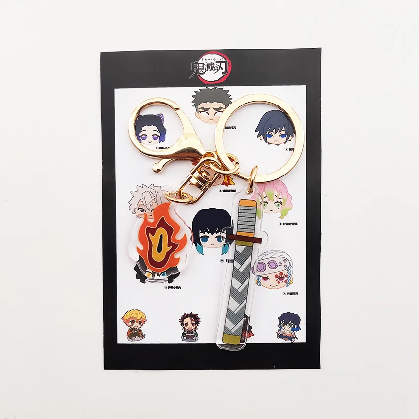 

Anime Demon Slayer Kimetsu No Yaiba Kamado Tanjirou Cosplay Acrylic Keychain Kamado Nezuko Decoration Pendant 2021