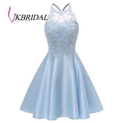 Sky Blue VKbridal разноцветное переливающееся платье с блестками для выпускного вечера крест черный Выпускной Sweeth 15 Короткие платья блестящие платья для выпускного вечера - Цвет: Sky Blue