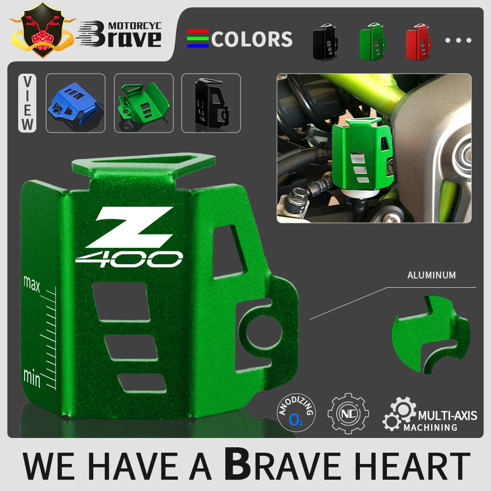 

LOGO Z 400 Motorcycle Rear Fluid Reservoir Guard Cover Protector For KAWASAKI Z400 2017 2018 2019 z400 z 400