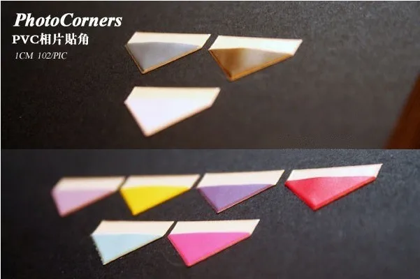 10 листов ПВХ Красочная DIY фотопленка угловые наклейки для фотоальбомов рамка
