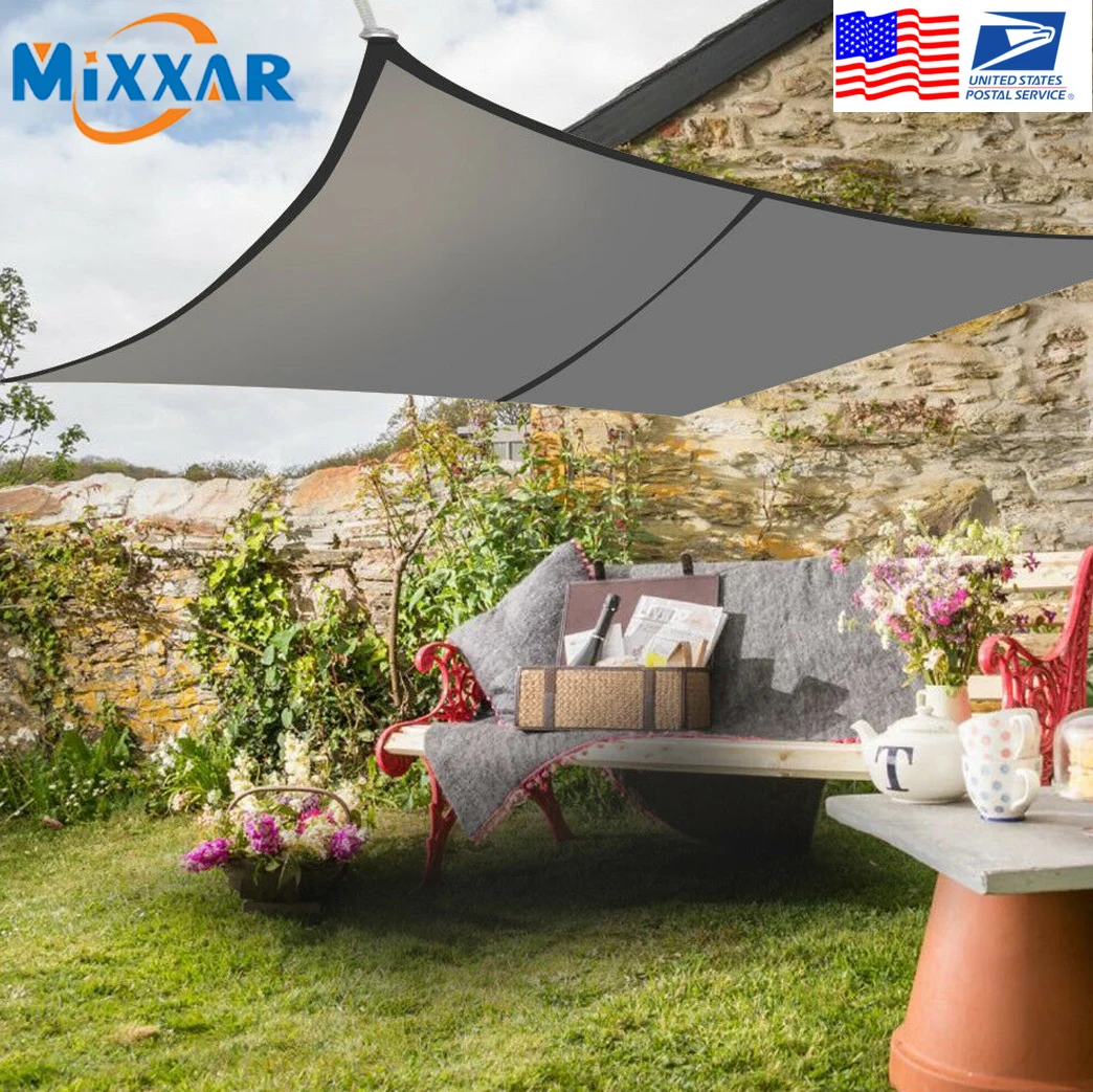 

ZK20 Dropshipping Gray 3m x 4m Sun Shade Sail Nets Garden Yard Patio Awning Canopy 90% UV Block Rectangle Anthracite Camping