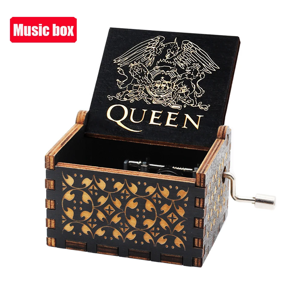 

Wholesale All Models Of Hand Crank Music Box Godfather Queen Band Cajita Musical Christmas Birthday Party Home Decor Gift