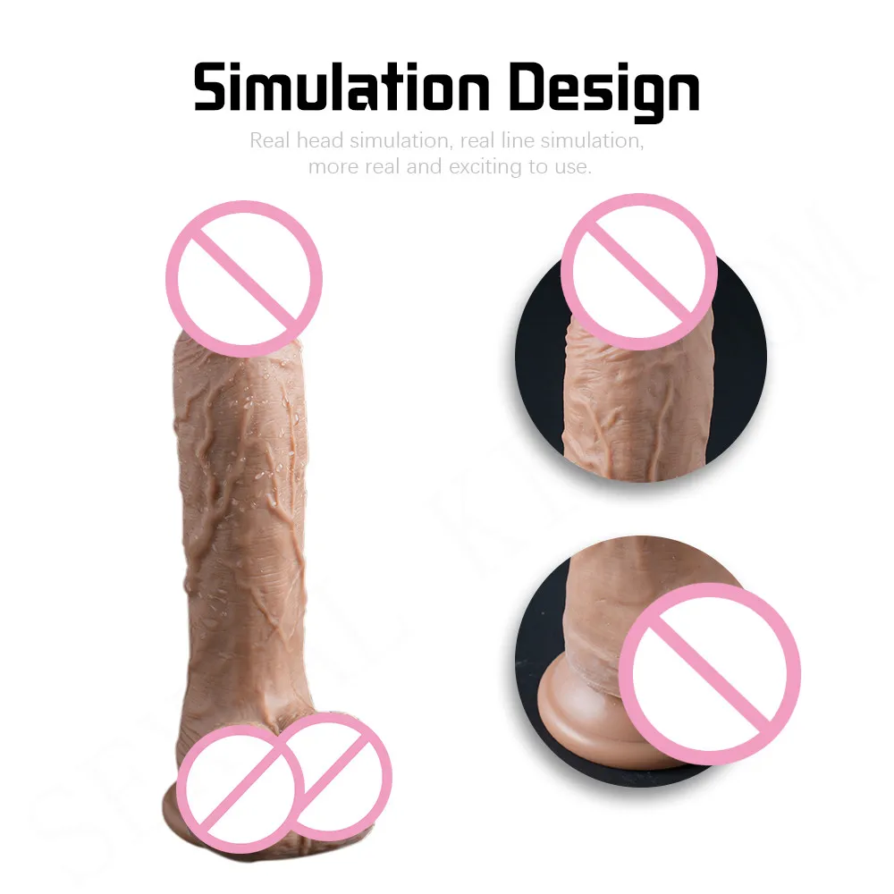 Огромный двухслойный силиконовый фаллоимитатор Iiquid мягкий реалистичный пенис
