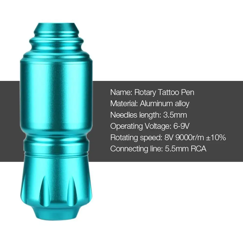 Алюминиевая тату-машинка в форме ракеты Вращающаяся ручка для перманентного