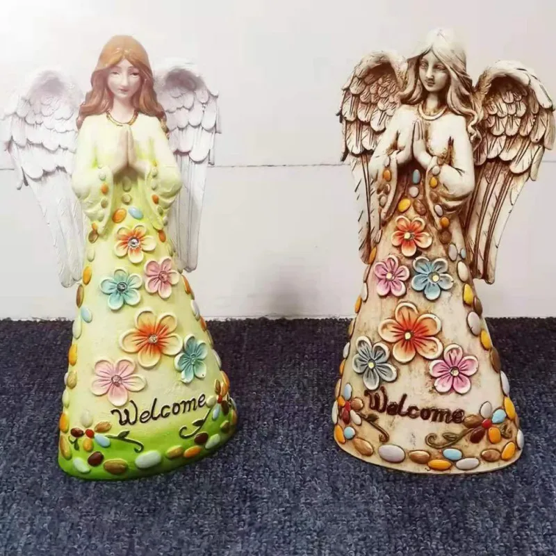 

Angel Statue Decoration Sun Energy Angel Resin Lamp LED Angel Statue Garden Decoration Angel Statue Home Decoration Crafts