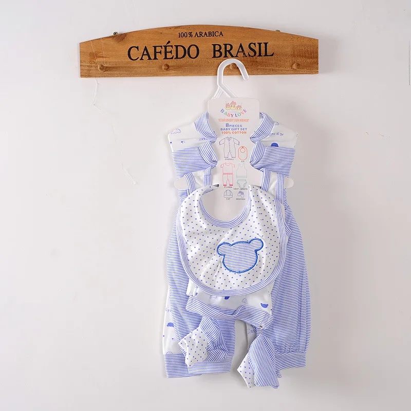 

8 Piece Set Baby Romper Newborn Clothes Cotton Kids Girl And Boy Jumpsuit Toddler Costume Spring Summer Autumn