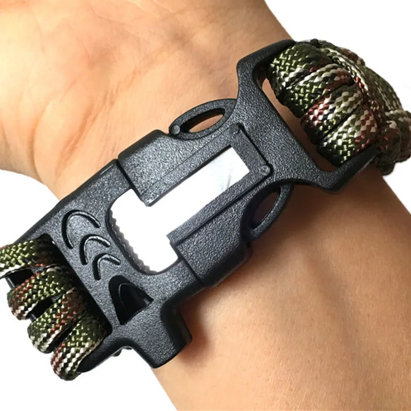 Плетеный браслет для мужчин многофункциональный Паракорд выживания на открытом