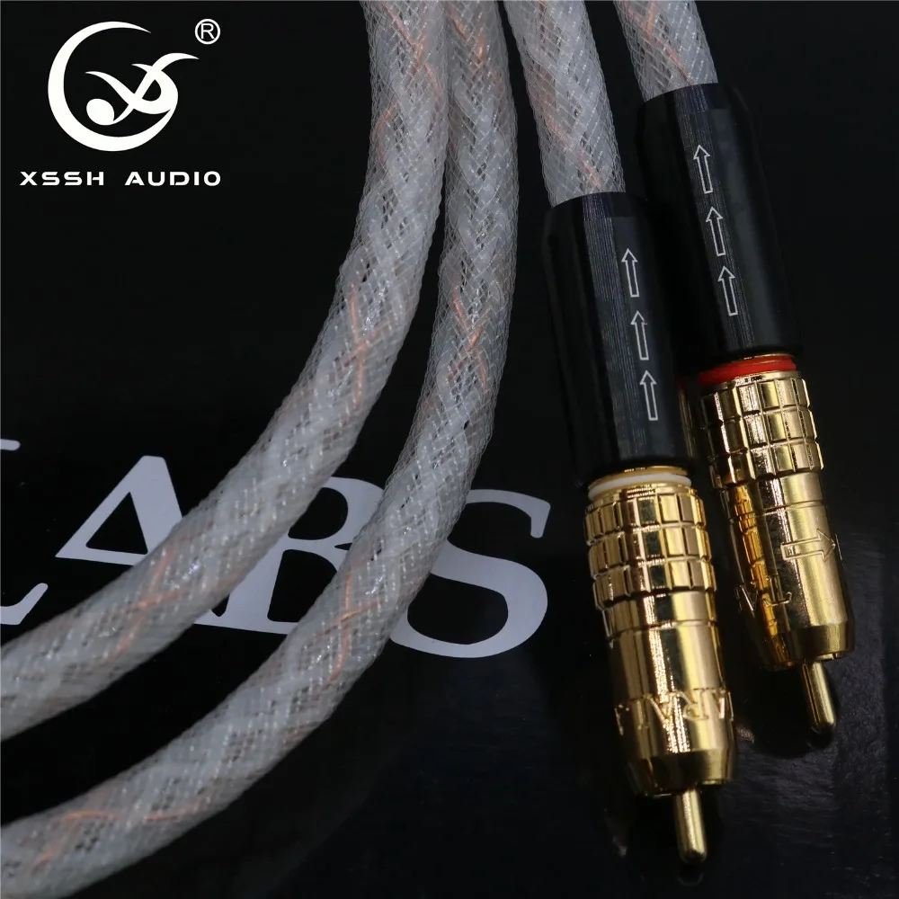 1 пара Hi-Fi аудио кабель с позолоченными разъемами | Электроника
