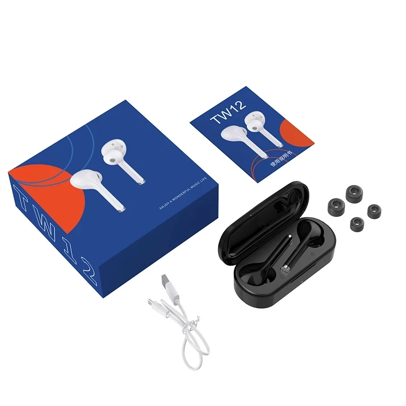 

TWS TW12 Wireless Headphones Bluetooth Music Earphones IPX7 Waterproof Earpieces Sports Earbuds For Huawei Iphone Xiaomi Headset