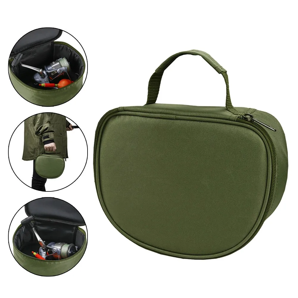 

Padded Fishing Reel Cases Large Capacity Outdoor Fishing Tackle Bag With Handle Durable Reel Protect Fish Accessories 22x17x10cm