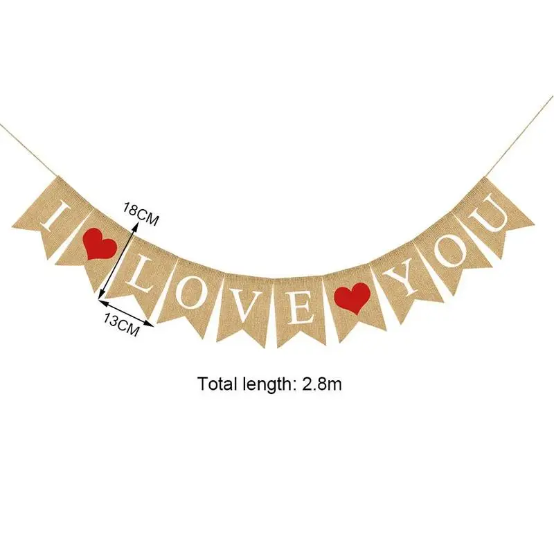 

1 pcs Valentine's day Party Decoration garland Sweet LOVE Heart Bunting Wedding Birthday Garland Happy Banner For Home Part K5W4
