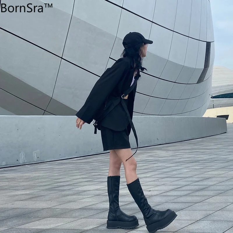 

Bornsra 2021 Spring Autumn Oversize Loose Thin Film Firm Offers Ins Blogger Long-sleeved Jacket Pants Suit