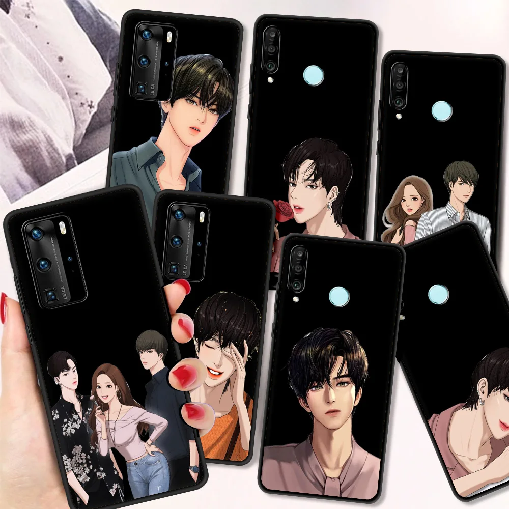 

True Beauty Manga Anime Phone Case For Huawei P30 Pro P40 Lite E P Smart Z Y7 Y6 2019 Soft Silicone Luxury Black Celular Cover