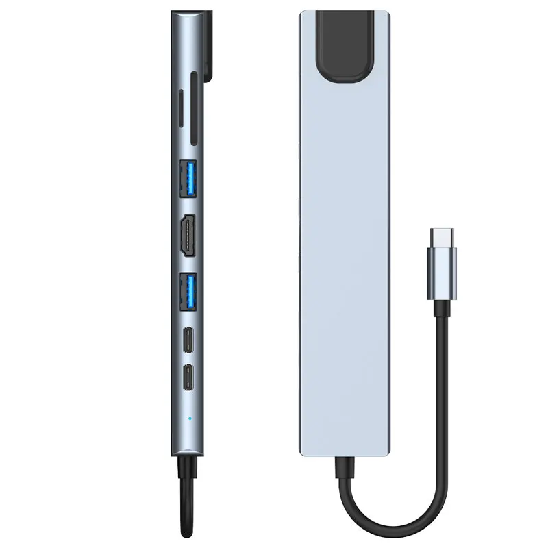 Док-станция Mosible Thunderbolt 3 с USB C на HDMI-совместимый 4K Rj45 Lan 100 М адаптер OTG PD TF SD ридером