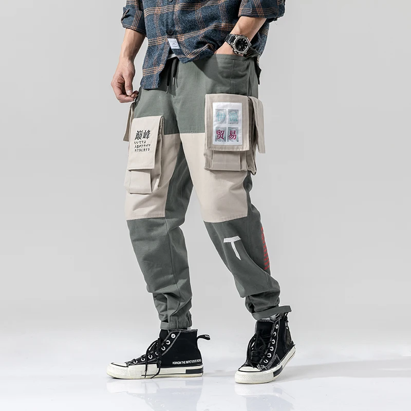 Длинные брюки с несколькими карманами Новинка в японском стиле уличная мода