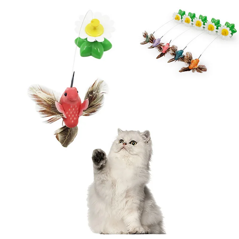 Красочные электрические вращающиеся бабочки забавные игрушки для собак и кошек