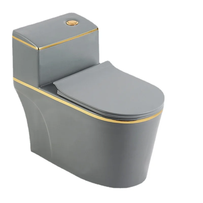 

Новый серый бытовой туалет, маленький бытовой сифон для откачки воды, керамический, новый цвет, персонализированный простой сиденье для туа...
