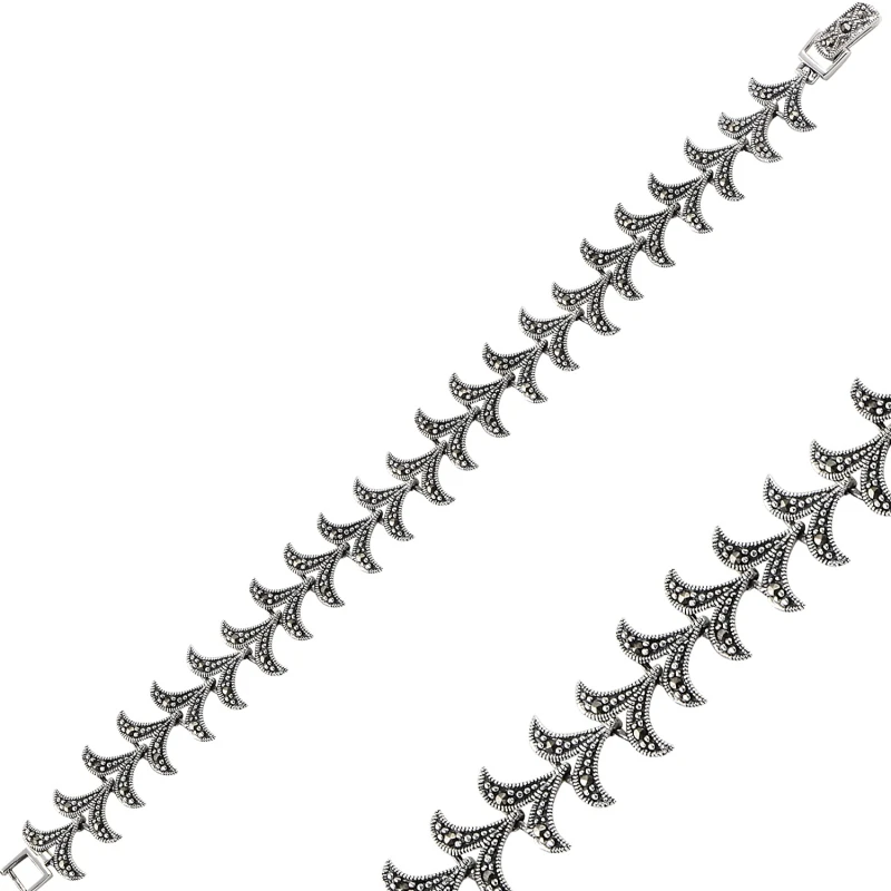 

Silverlina Silver Marcasite Sterling Bracelet