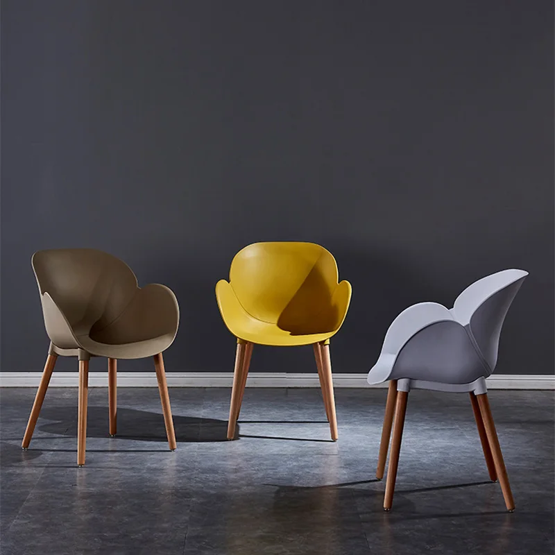 Nordic INS Solid Wood Legs Plastic Chair Restaurant Dining Living Room Office Meeting Family Bedroom Learning Lounge |