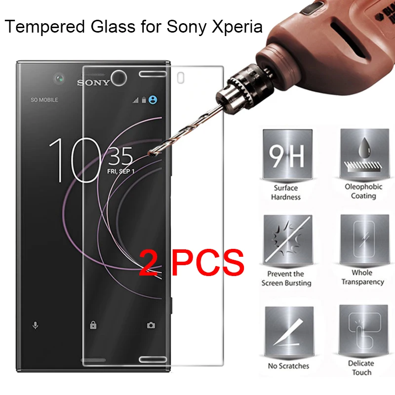 2 шт. Защитное стекло для Sony Xperia Z5 Compact 9H закаленное Z1 Z4 Z2 Z3 Plus Защитная пленка
