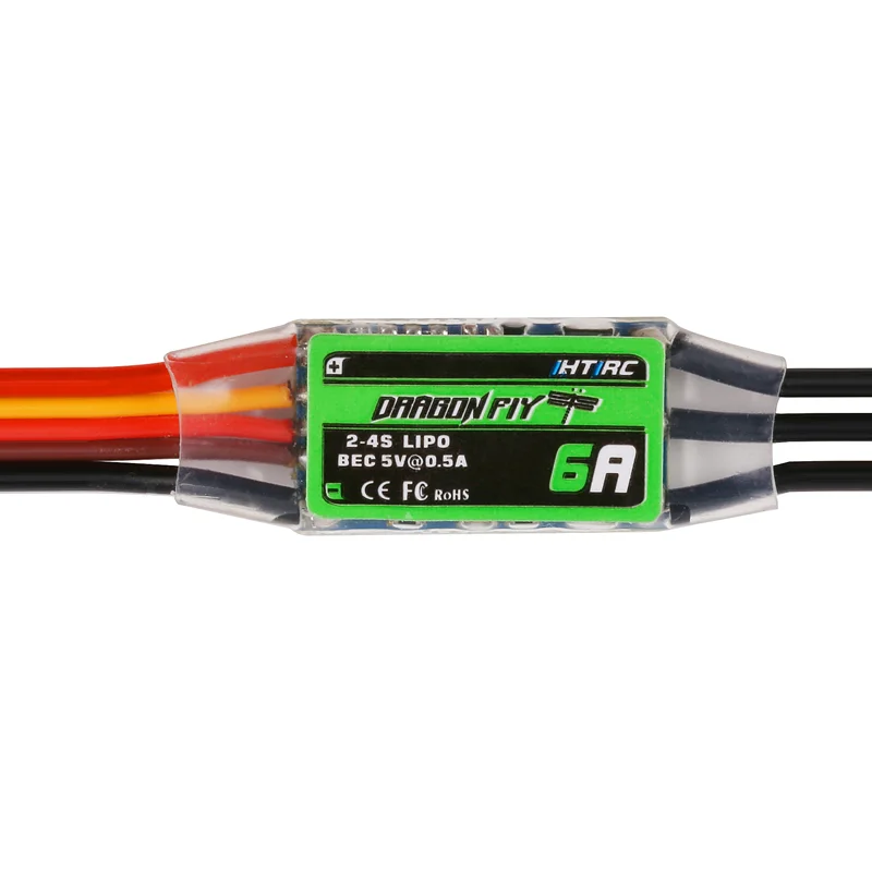 Htirc Dragonfly бесщеточный 6A ESC / 2-4S Lipo Электрический контроллер скорости для FPV