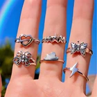 Женское кольцо в виде сердца в стиле панк и Готика