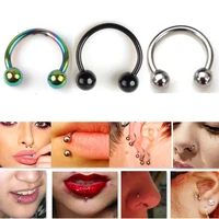 10pc women stainless steel nostril nose hoop stud ring clip on nose body jewelry fake piercing jewelry 6 8 10 12mm