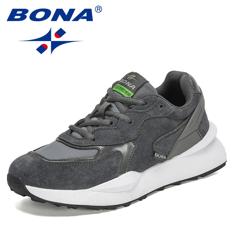 BONA 2021 New Designers Suede Platform Sneakers Women Fashion Running Walking Shoes Ladies Breathable Casual Footwear Feminimo