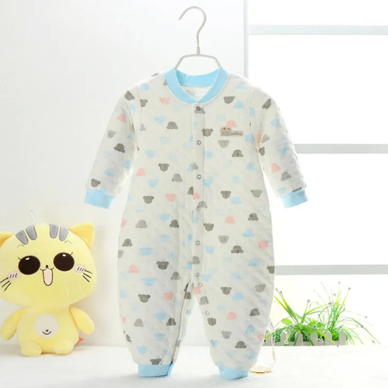 Комбинезоны для новорожденных мальчиков и девочек Сезон осень-весна Теплые