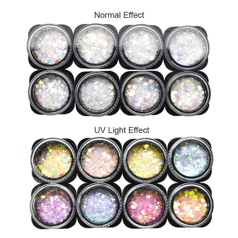 Смешанный цвет не сужающийся книзу блеск для ногтей блестки дизайн дизайна