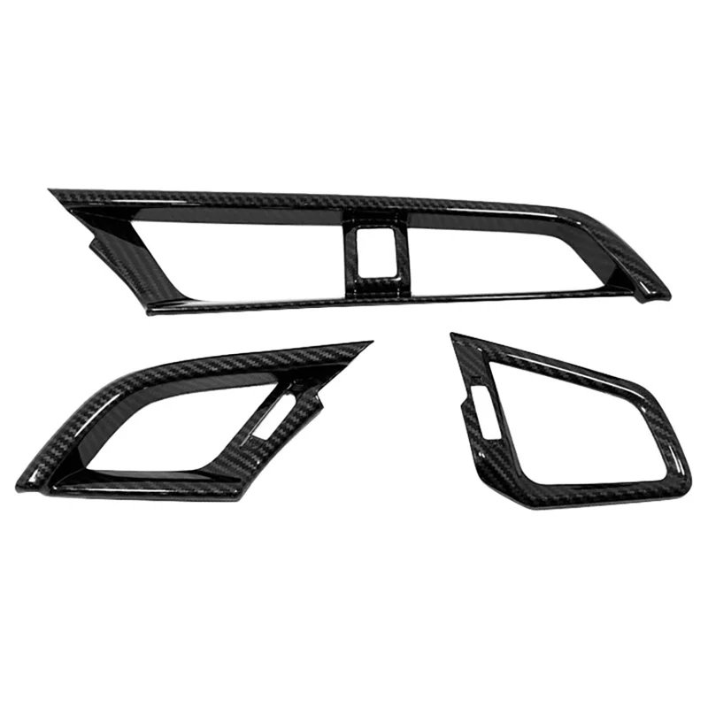 

for Honda Civic -2019 Inner Carbon Fiber Front Air Vent Outlet Dashboard Console Frame Trim Cover Molding 3Pcs