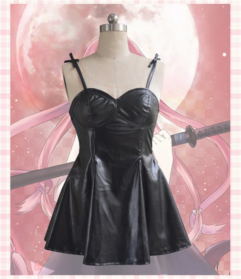 Gasai Yuno косплей платье Mirai Nikki COS аниме из ПУ кожи наряд для взрослых головной убор