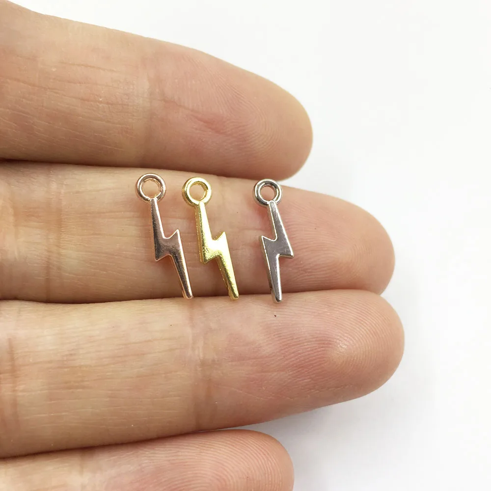 HTR 20 шт 10 мм Мини Молния Никель/свинец/Cad бесплатно цинкового сплава Подвески