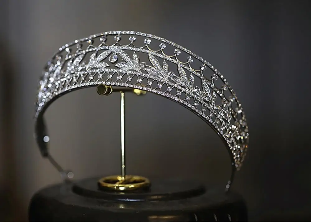 FIDDY898 Винтаж Bling свадебная корона диадема тиара с цирконием обувь украшением в