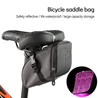 mountain road bicycle tail bags warning bike saddle bag with light pannier creative outdoor cycling supplies bicycle accessories