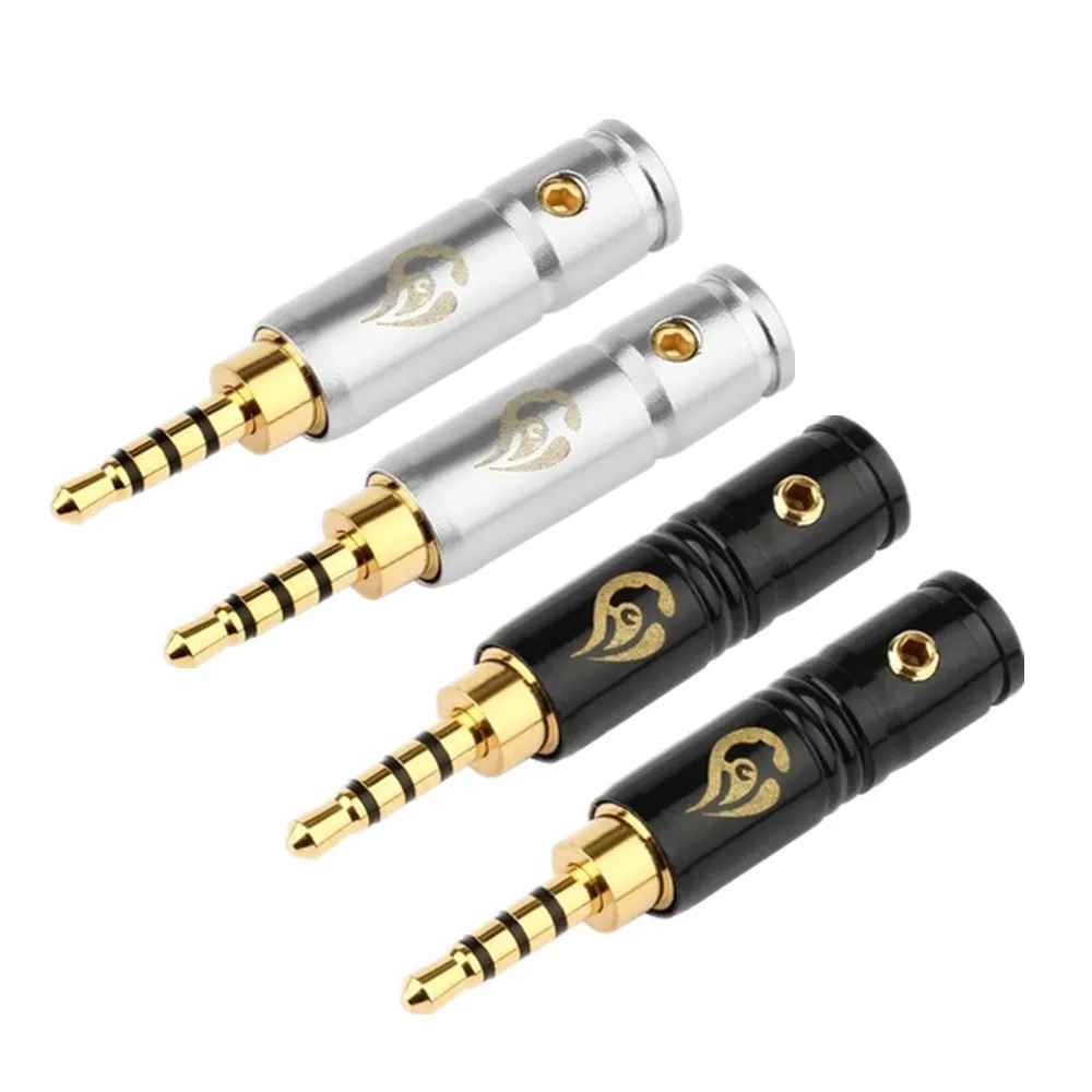 

Jack 2.5mm Audio Plug 4 Pole Stereo Headphone Adapter Gold Plated Male Plugs DIY Jack Solder Headset Audio Connector
