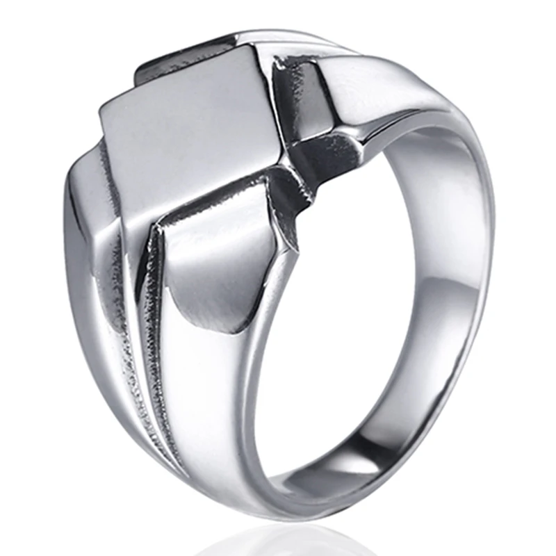 Мужское кольцо из нержавеющей стали Скандинавское винтажное античное черное